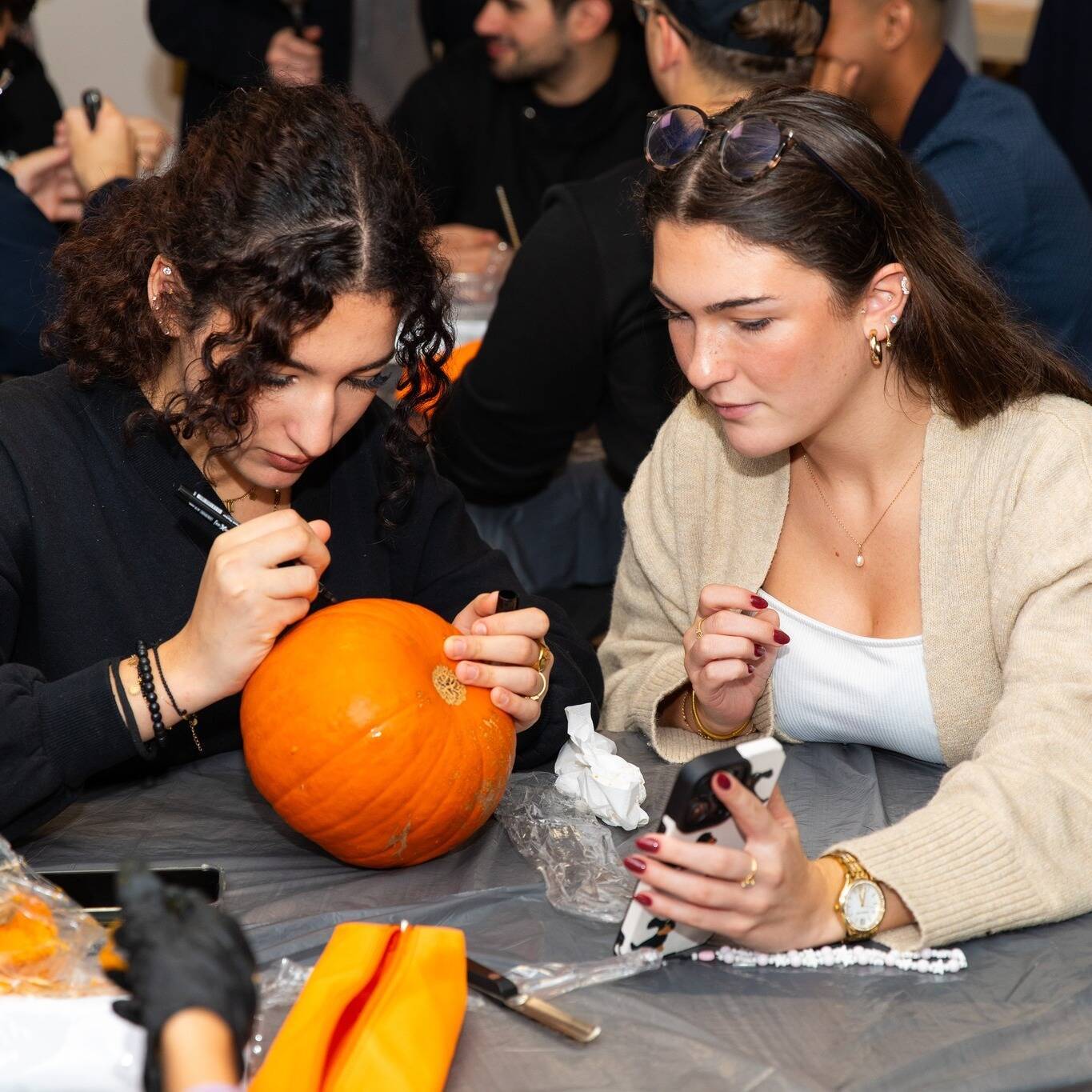 Pumpkin decorating